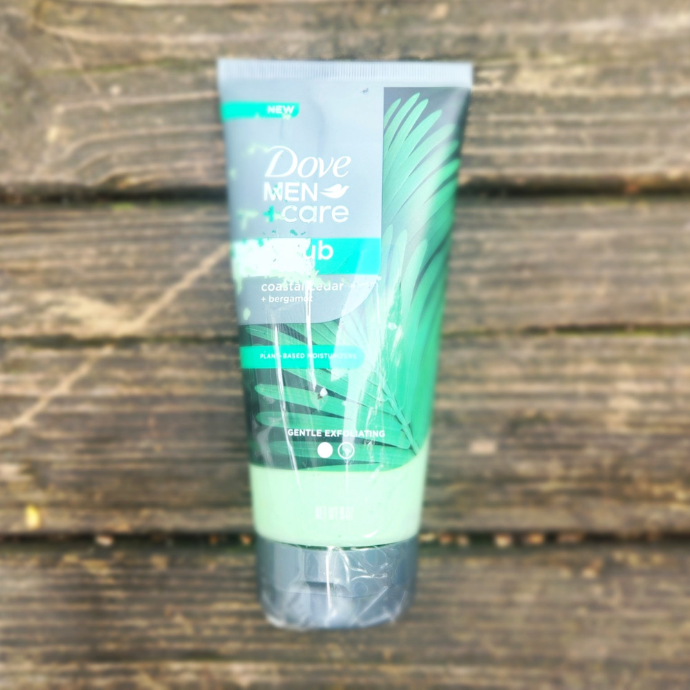 Dove Men+Care Body & Face Scrub Coastal Cedar Bergamot 9 oz New
